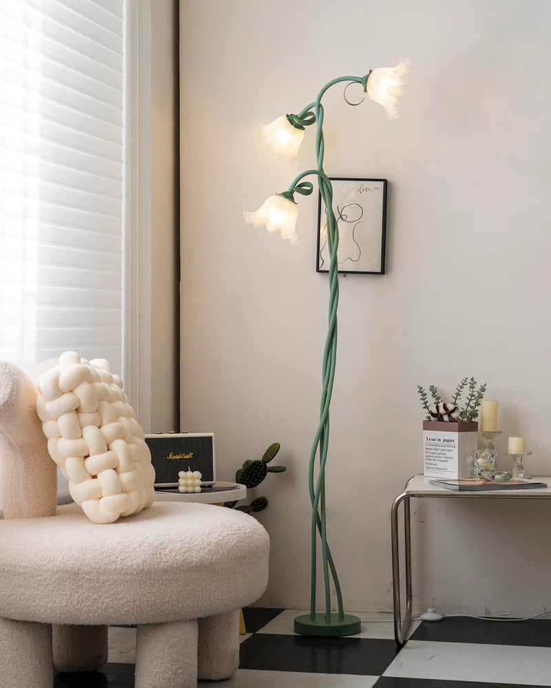 Lily of the Valley Flowers Floor Lamp