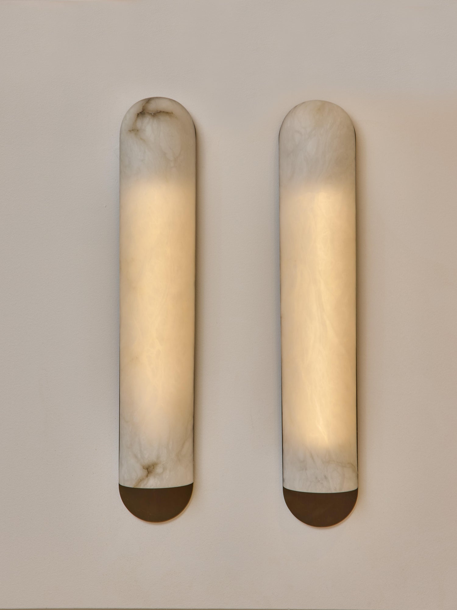 Curved Alabaster Wall Sconce