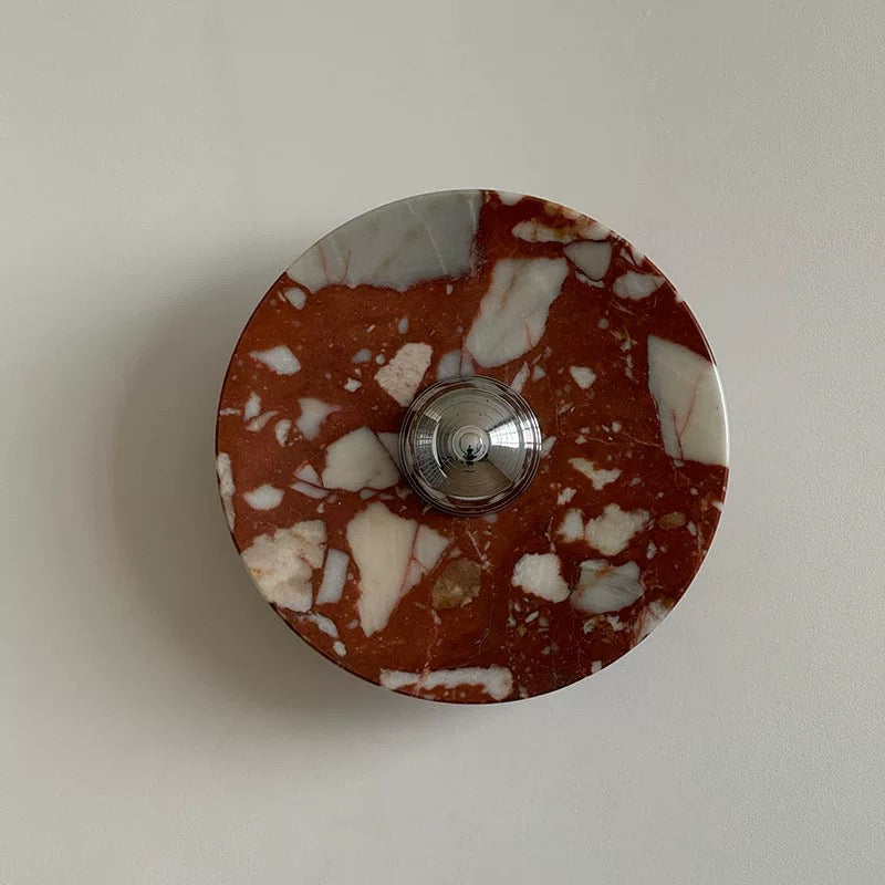 Breccia Rose Marble Sconce