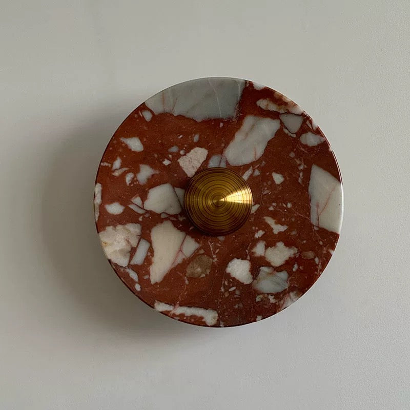Breccia Rose Marble Sconce