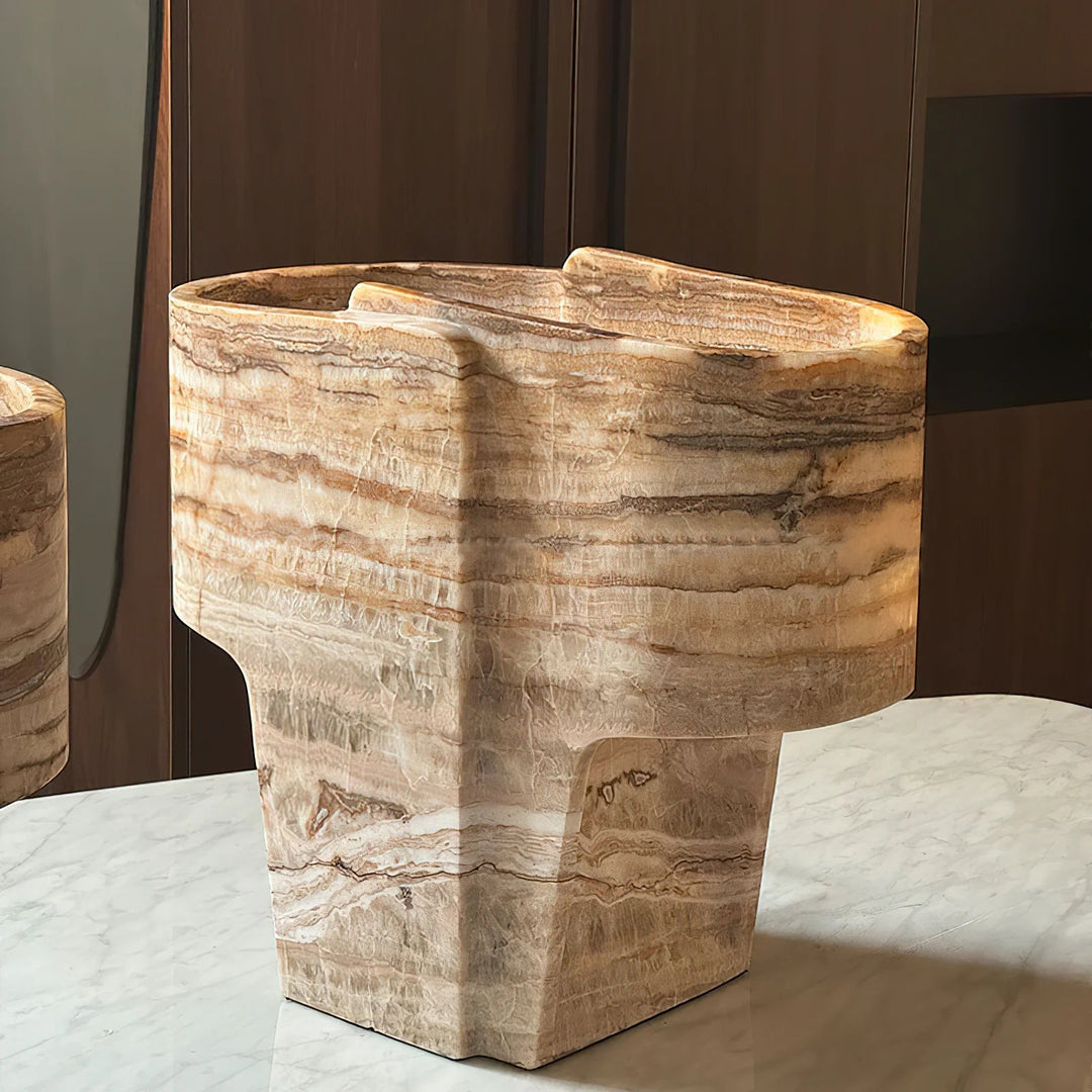 Brown Fantasy Onyx Table Lamp