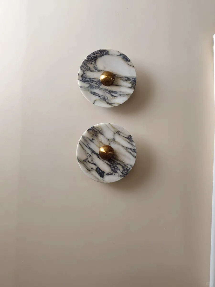 Calacatta Oro Round Sconce