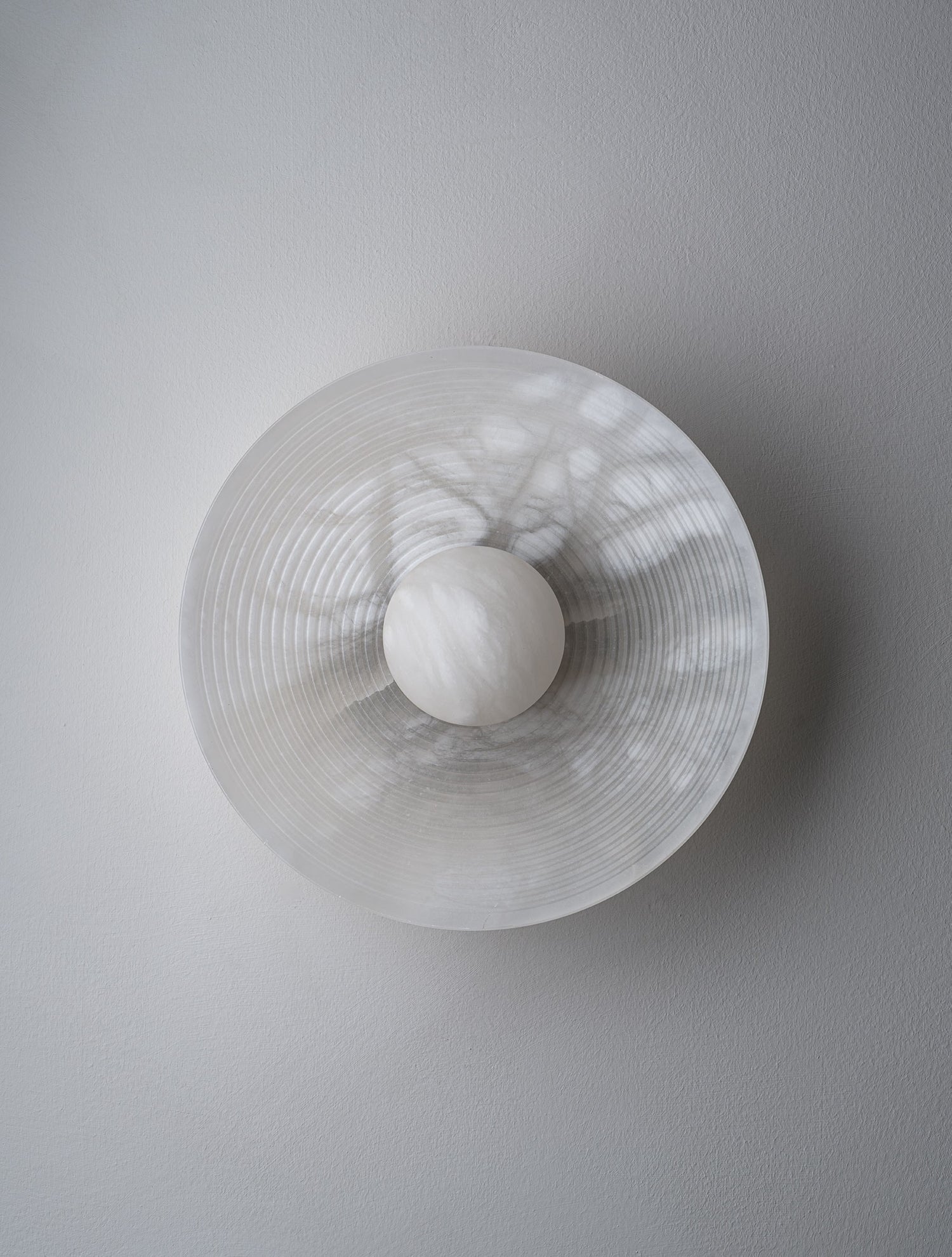 Concentric Dome Alabaster Sconce
