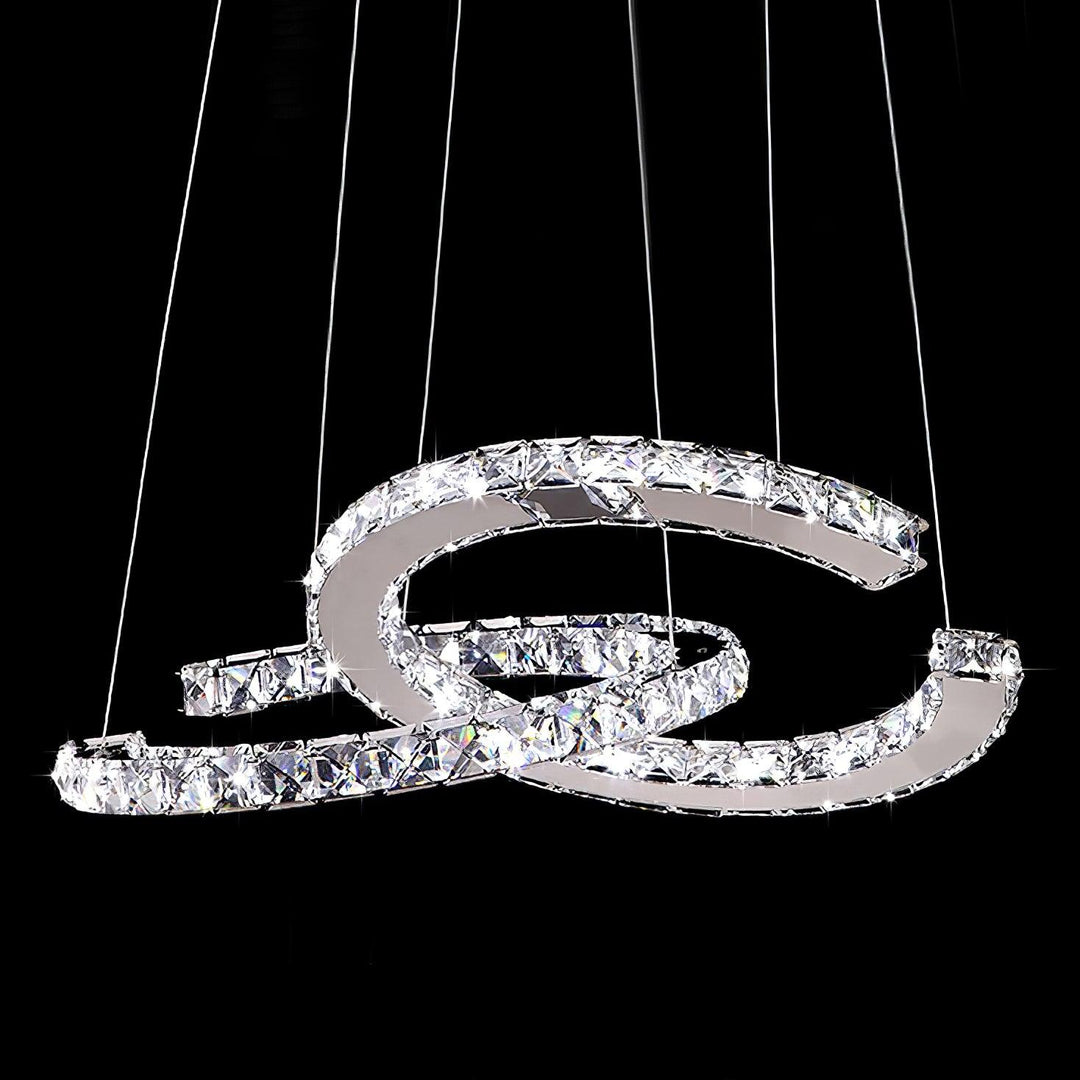 Crossed-C Crystal Chandelier