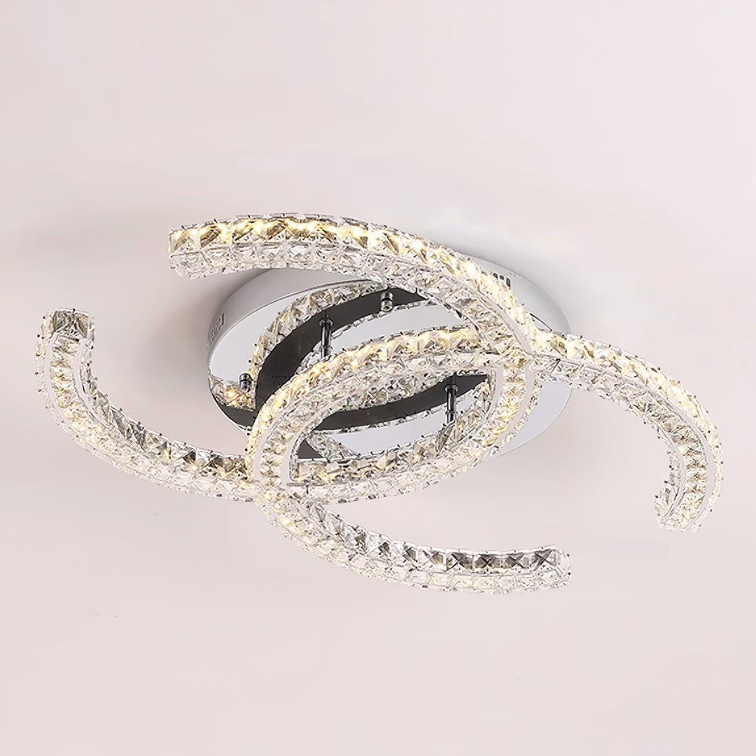 Crossed-C Flush Mount Lighting