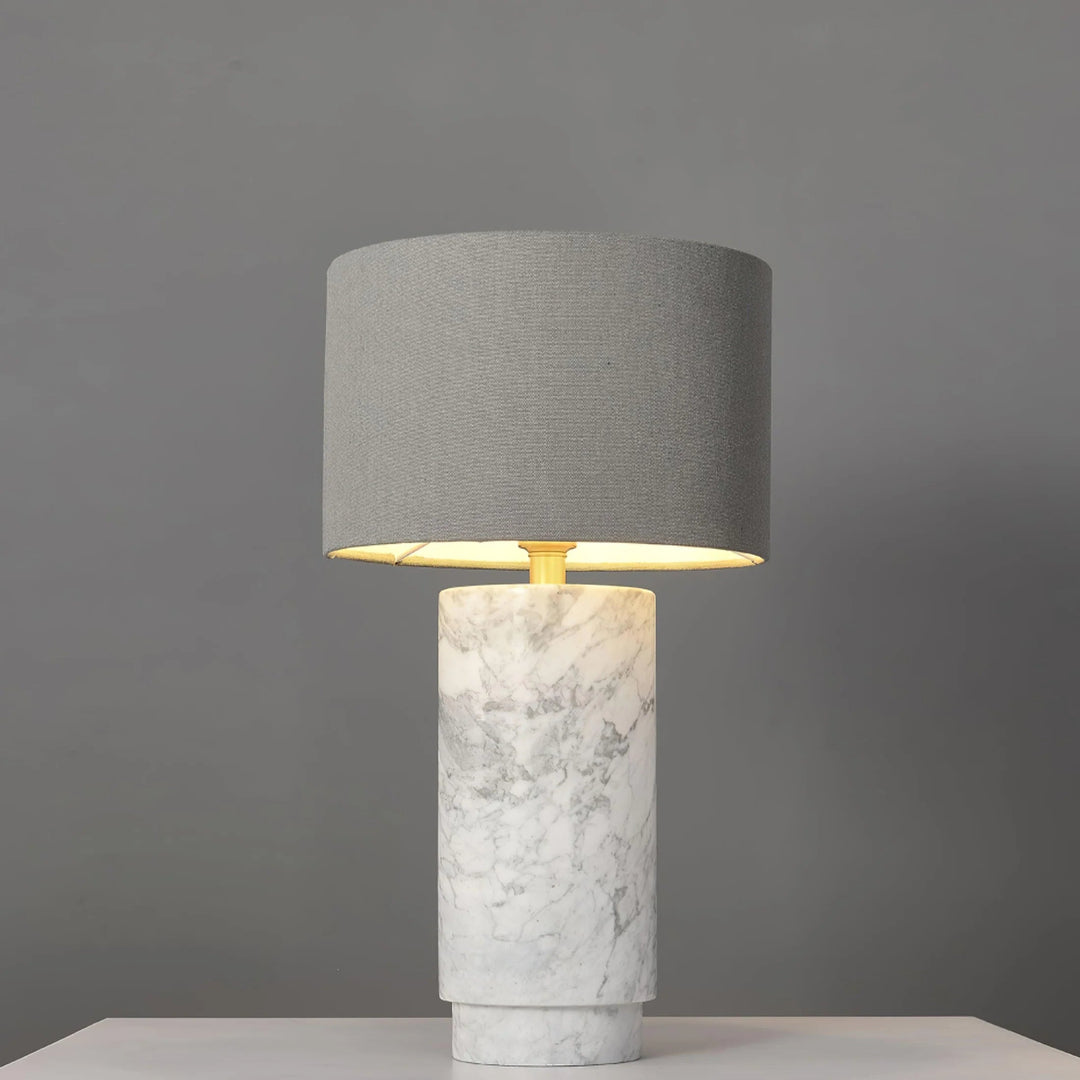 Cylindrical Marble Table Lamp