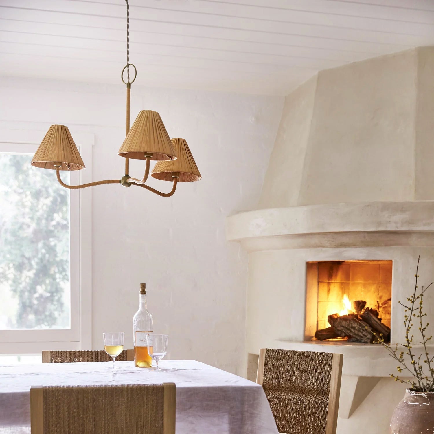 Delphine Rattan Chandelier