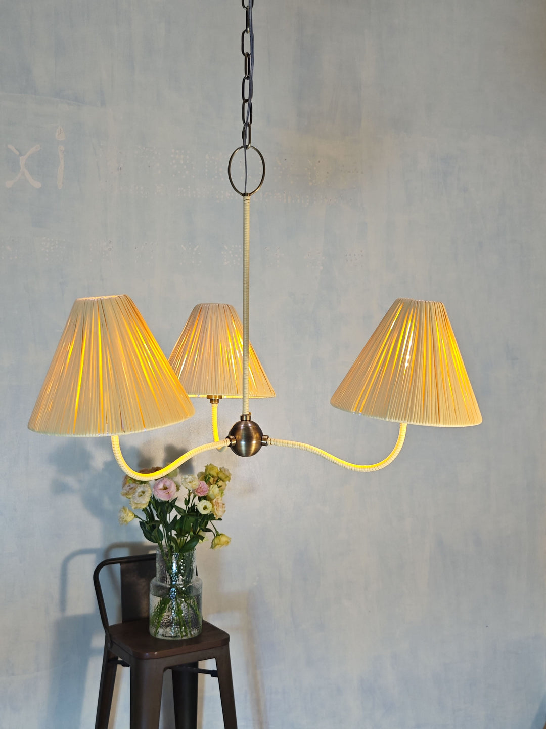 Delphine Rattan Chandelier