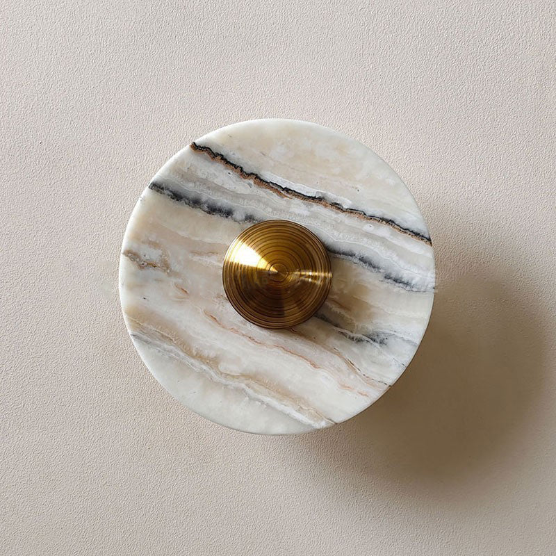 Banded Tan Agate Sconce