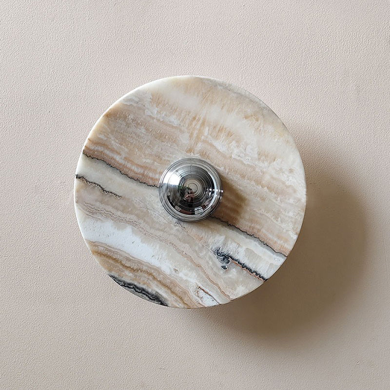 Banded Tan Agate Sconce