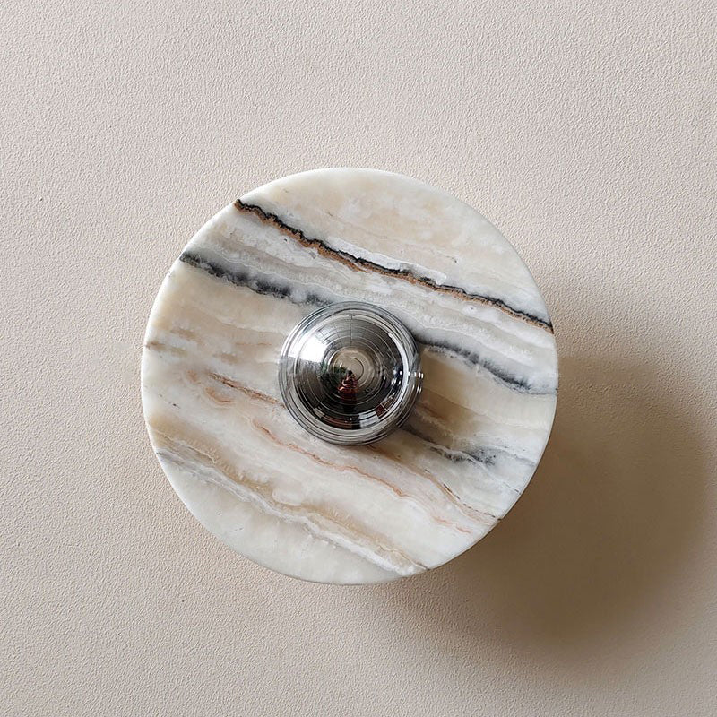 Banded Tan Agate Sconce