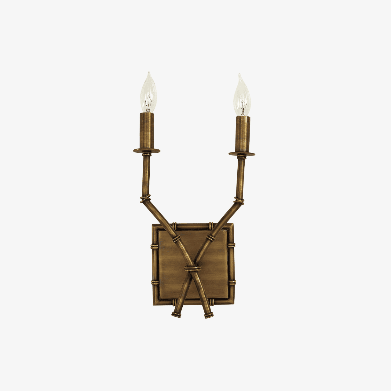 Double Arm Bamboo Sconce