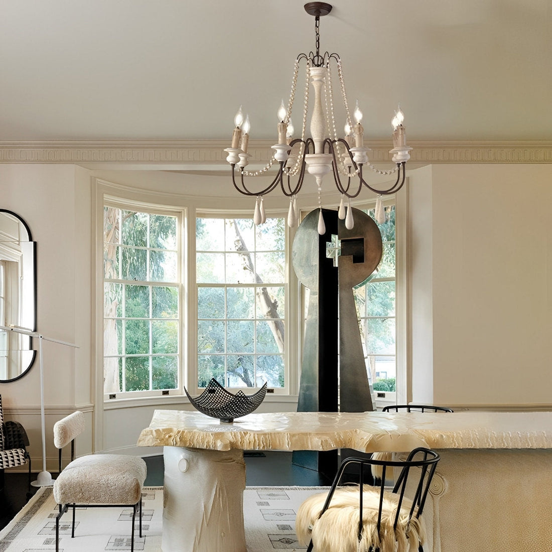 Farmhouse Beaded Chandelier