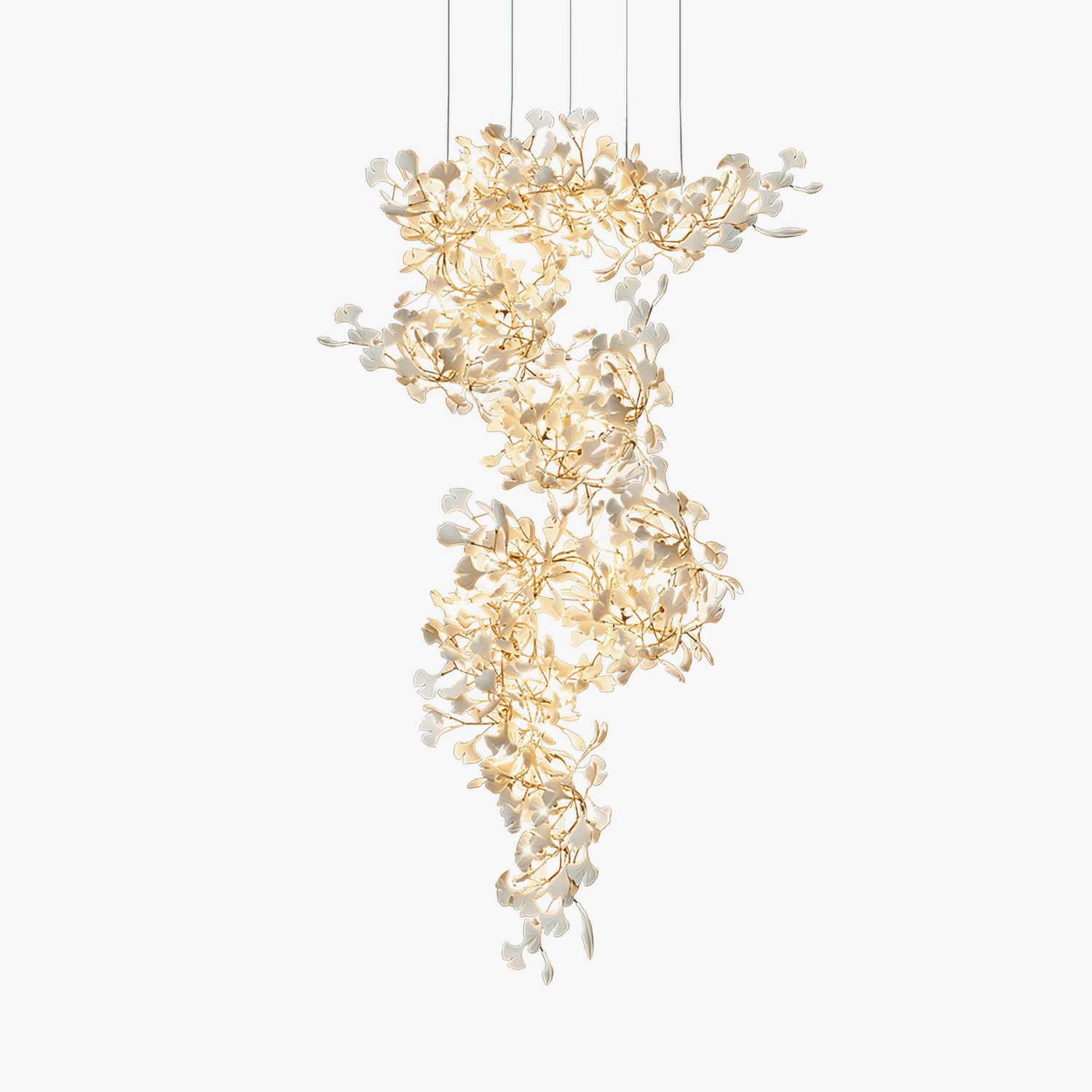 Carias Ceramic Ginkgo Chandelier Large