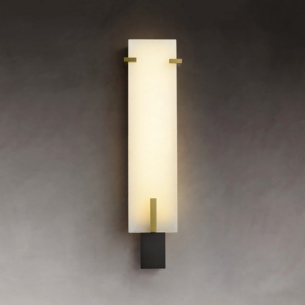 Golden Hoop Alabaster Wall Sconce