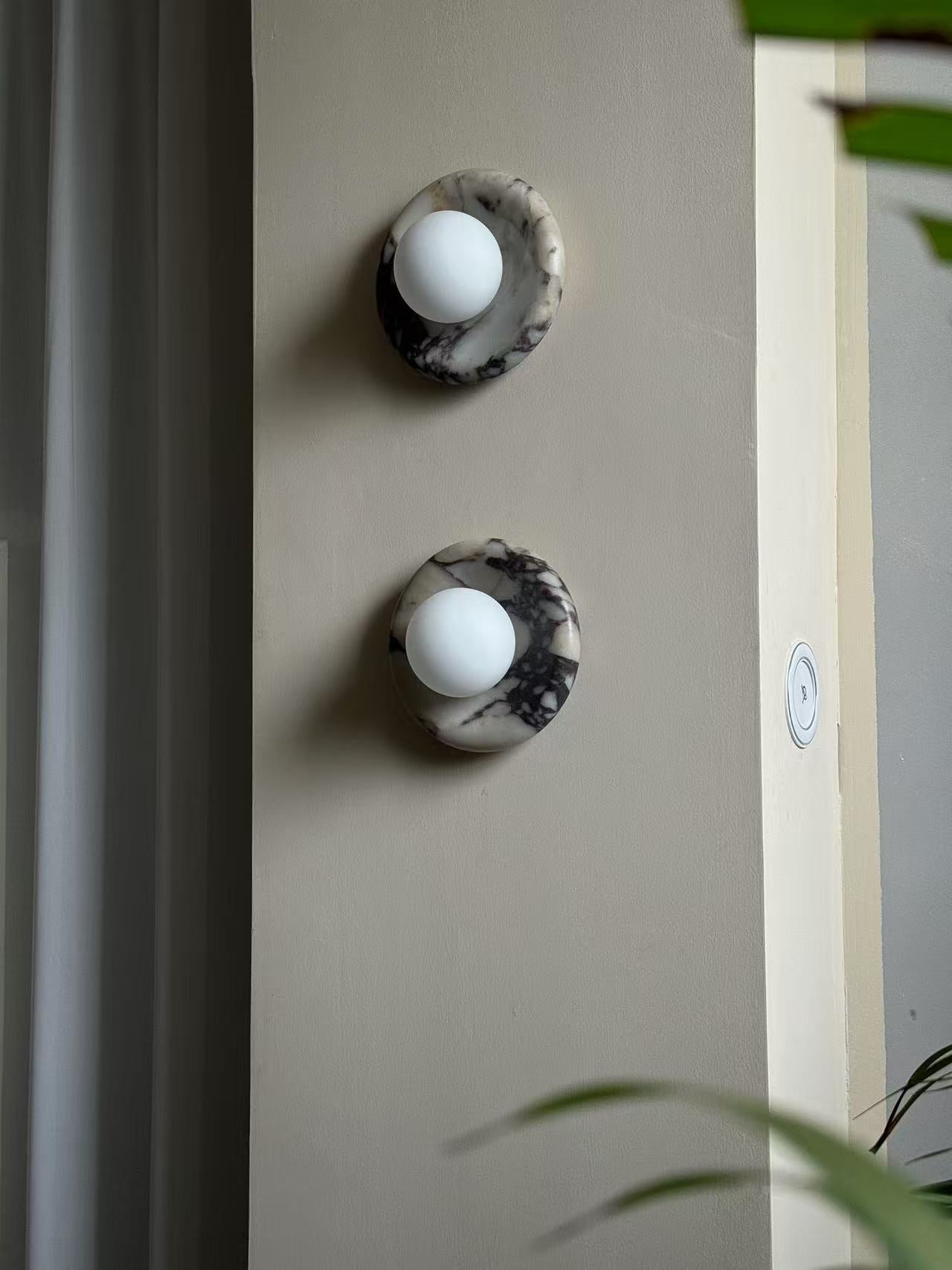 Calacatta Viola Marble Bowl Sconce