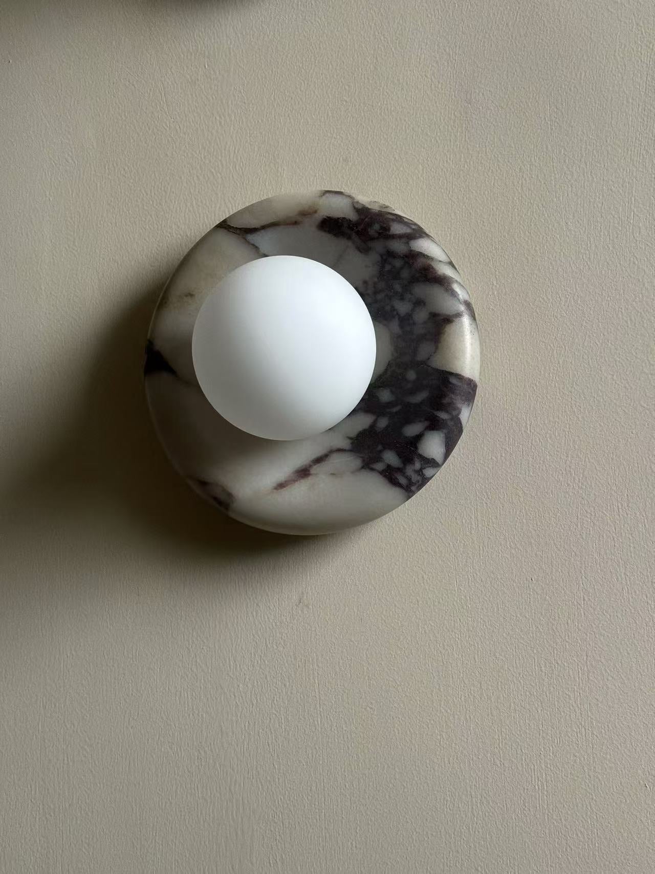 Calacatta Viola Marble Bowl Sconce
