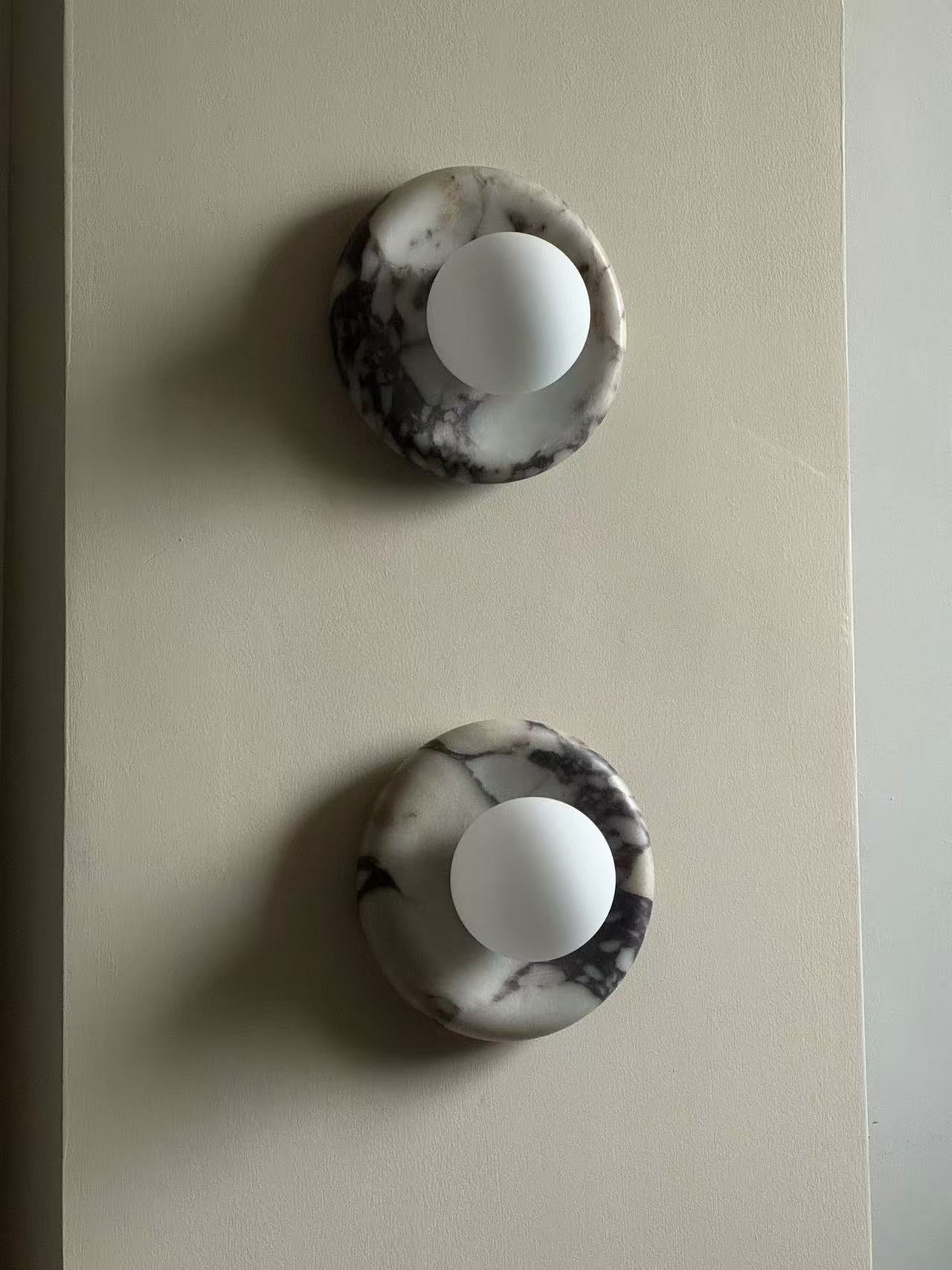 Calacatta Viola Marble Bowl Sconce