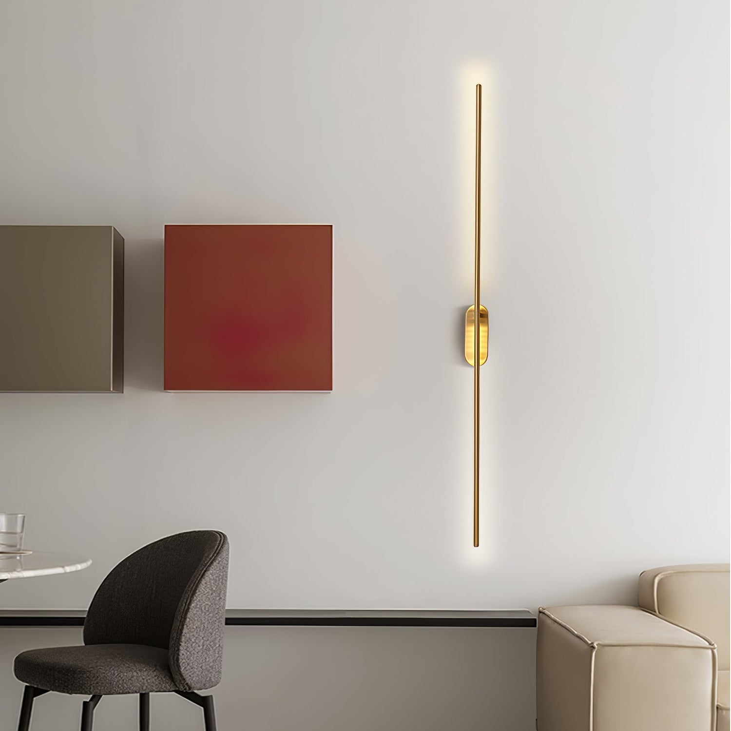 Linnen Rod Plug-in Wall Sconce