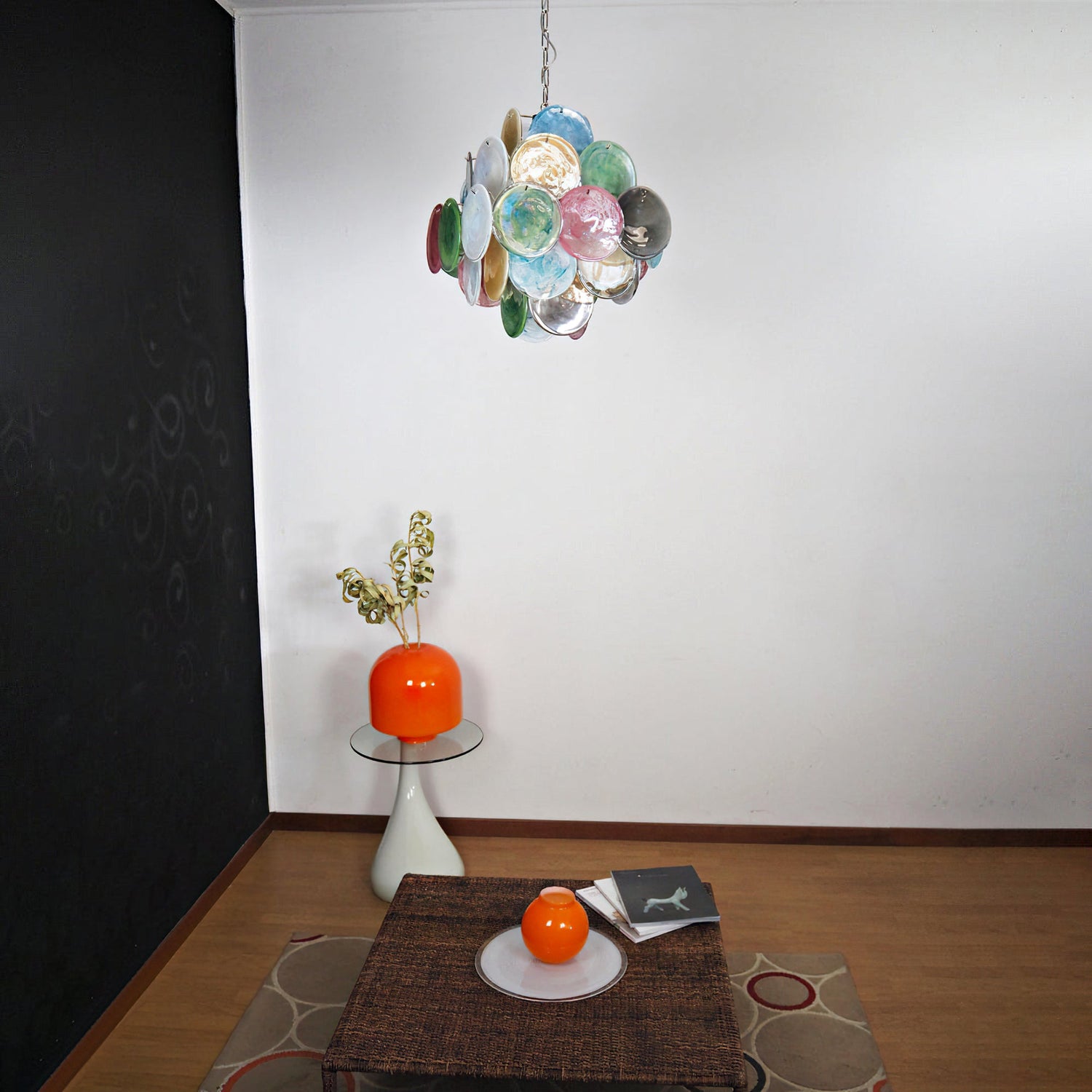 Murano Disc Chandelier Arlecchino 36