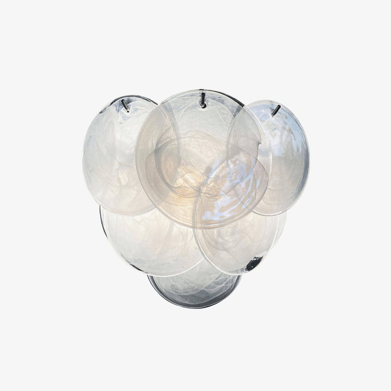 Murano Disc Wall Sconce White