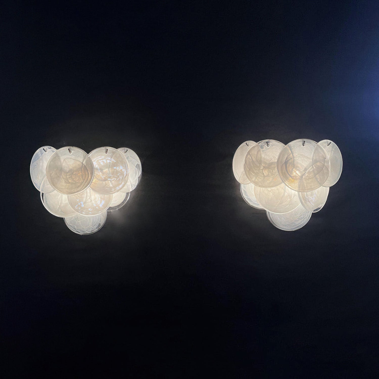 Murano Disc Wall Sconce White