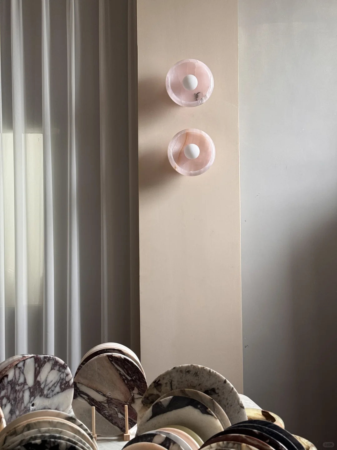 Pink Onyx Sconce