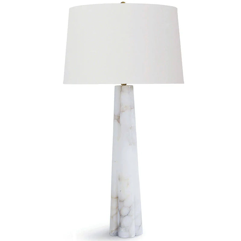 Quatrefoil Alabaster Table Lamp