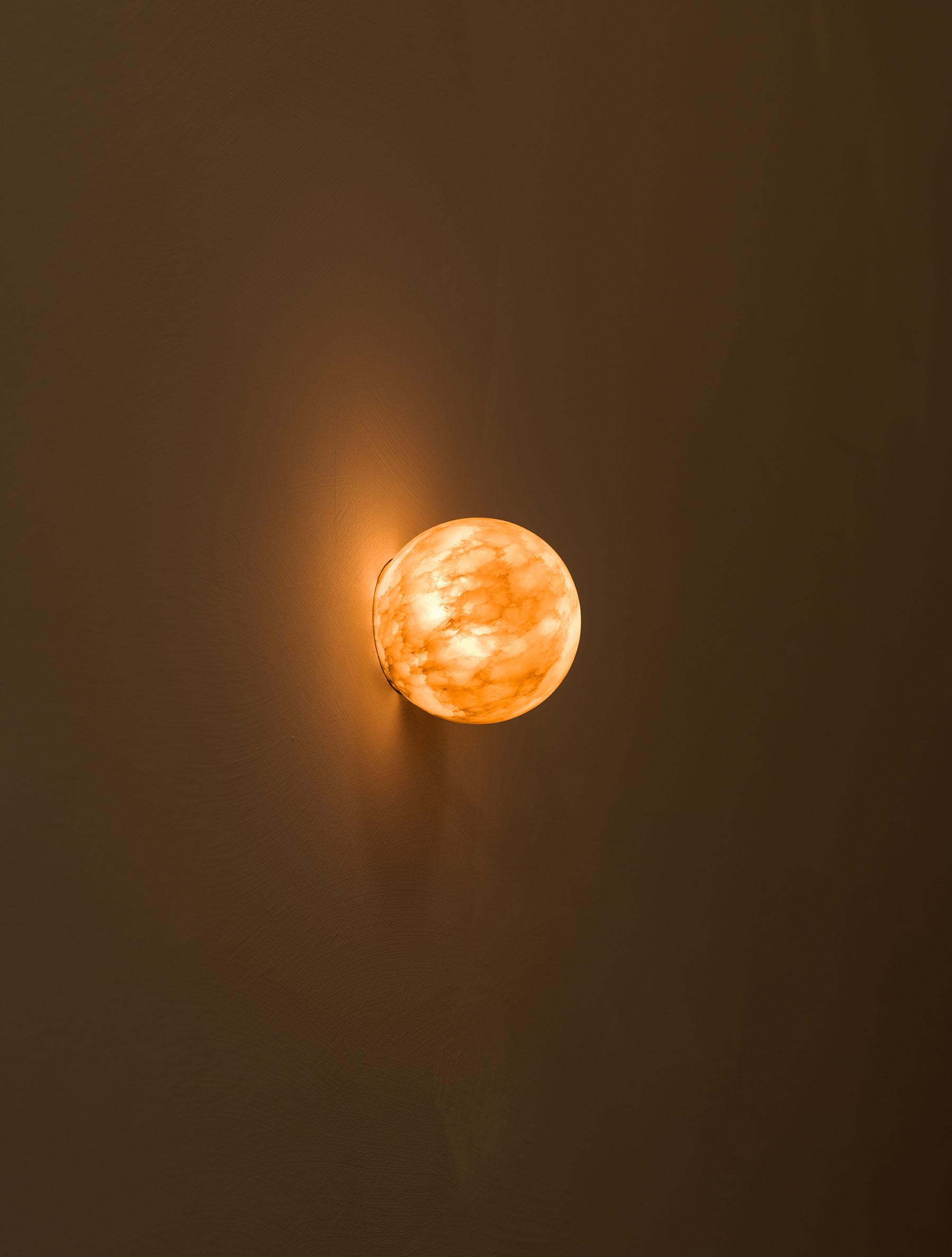 Stecher Alabaster Orb Wall Sconce