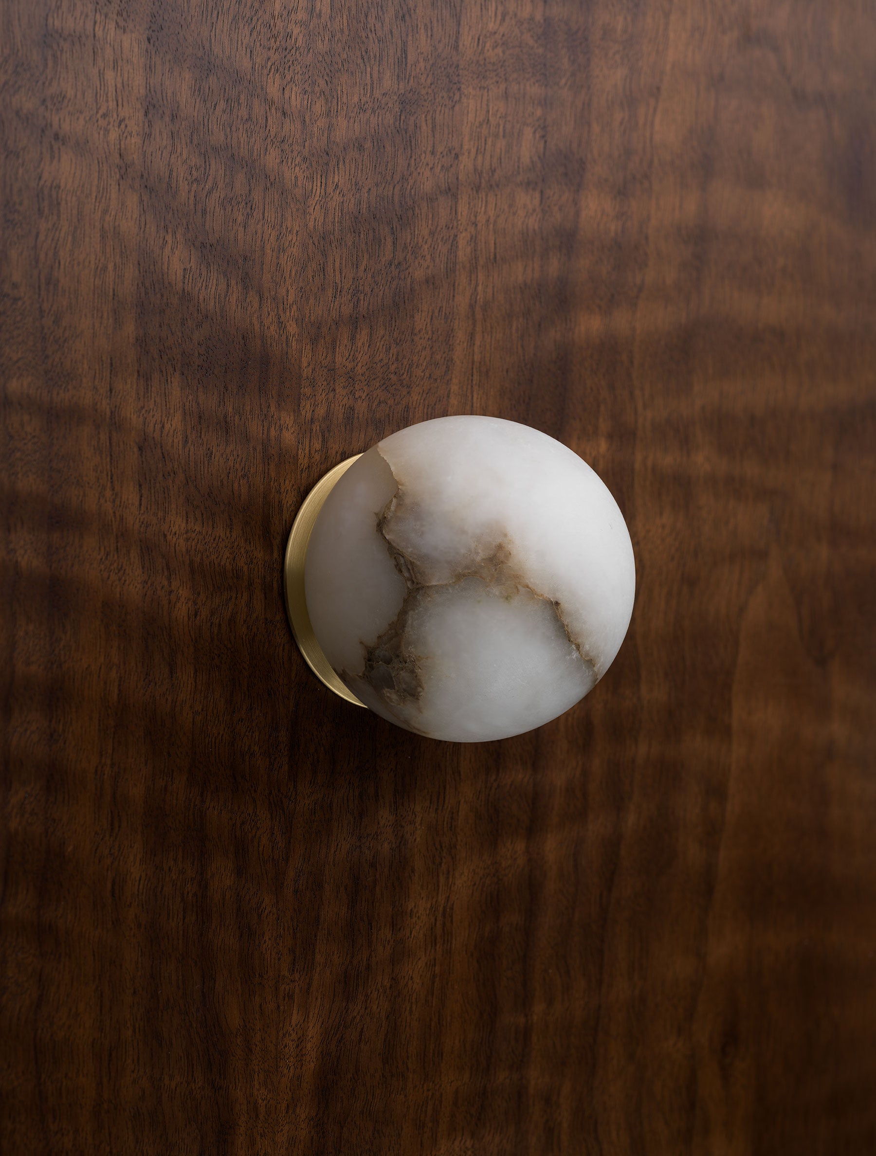 Stecher Alabaster Orb Wall Sconce