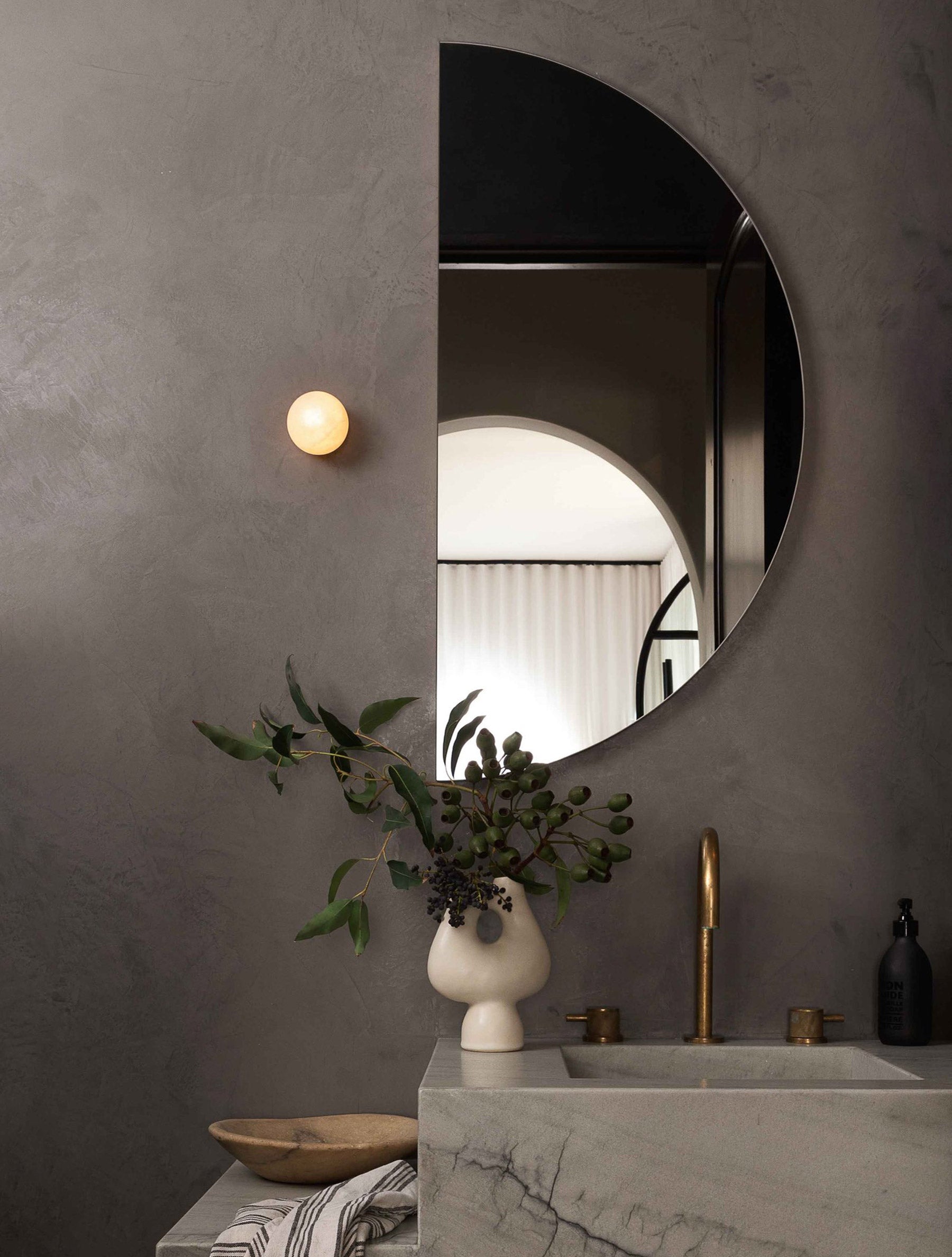 Stecher Alabaster Orb Wall Sconce