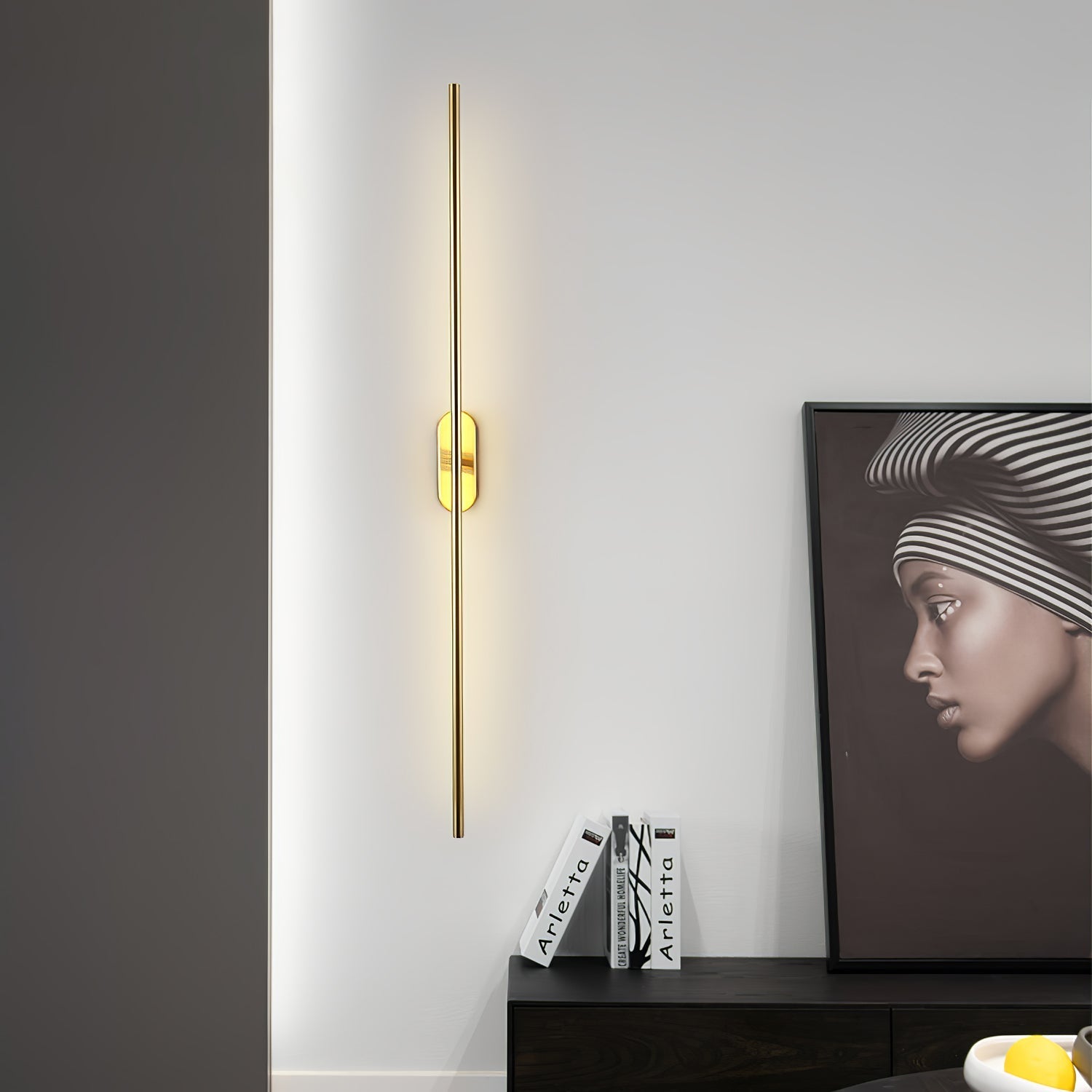 Linnen Rod Wall Sconce