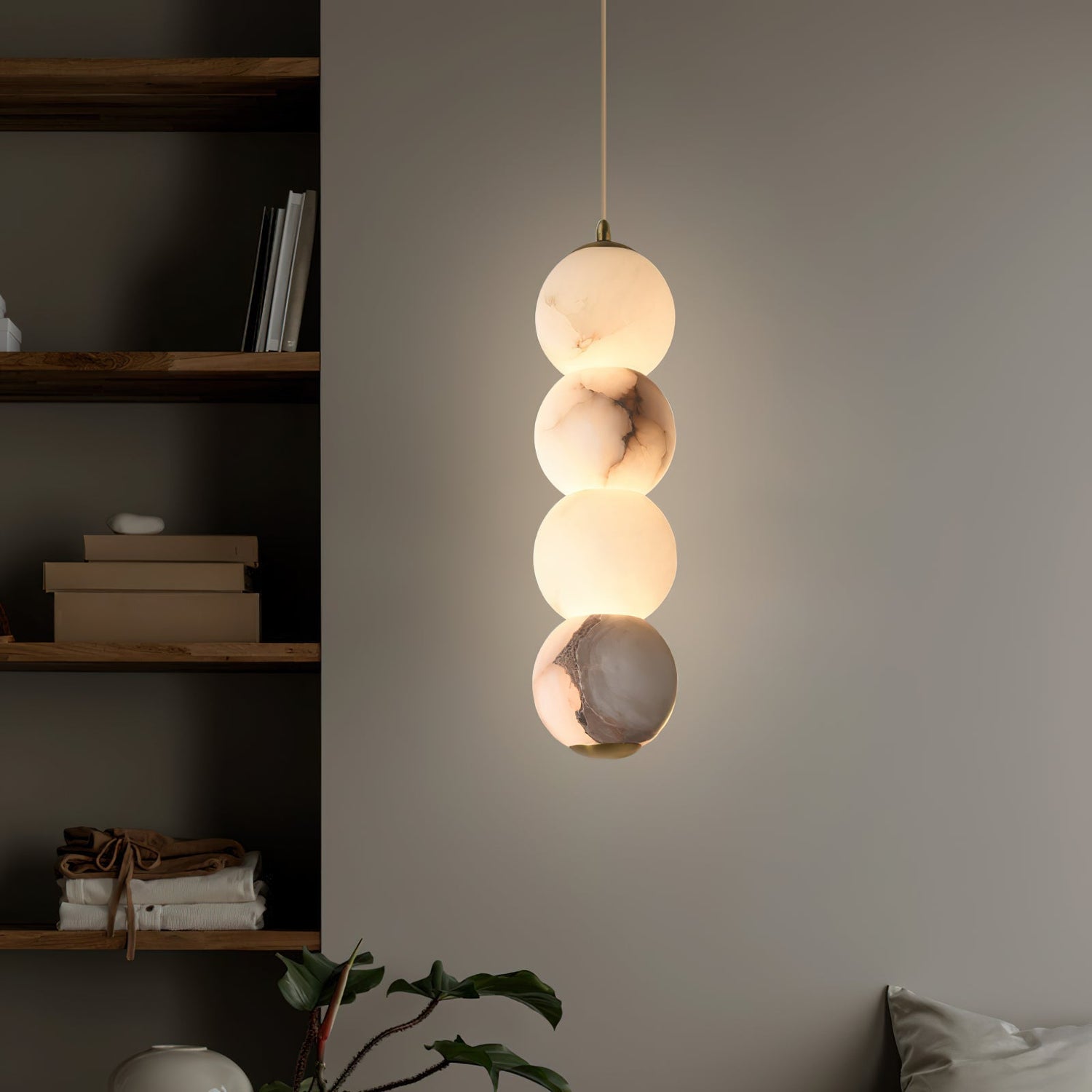 String of Pearls Alabaster Pendant Lamp