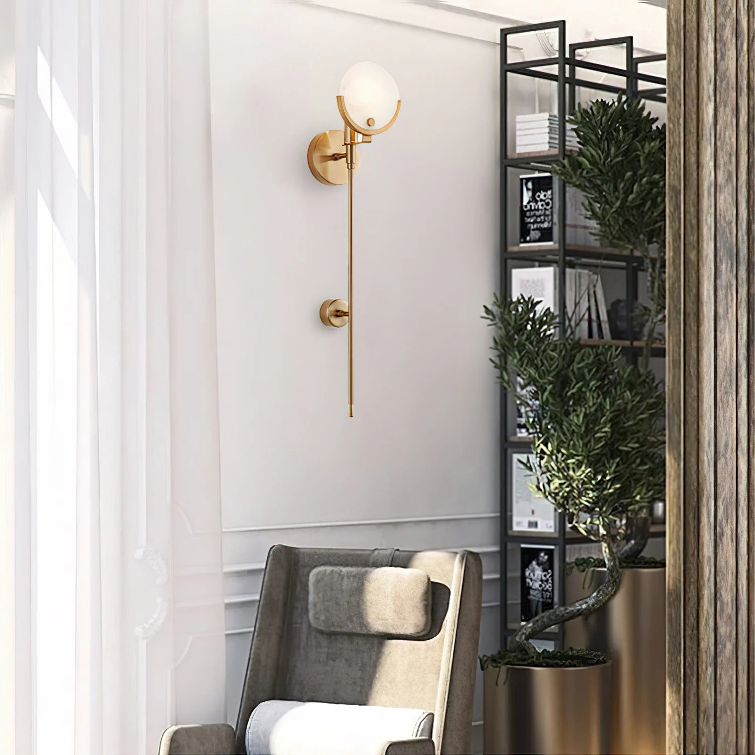 Tail Alabaster Wall Sconce