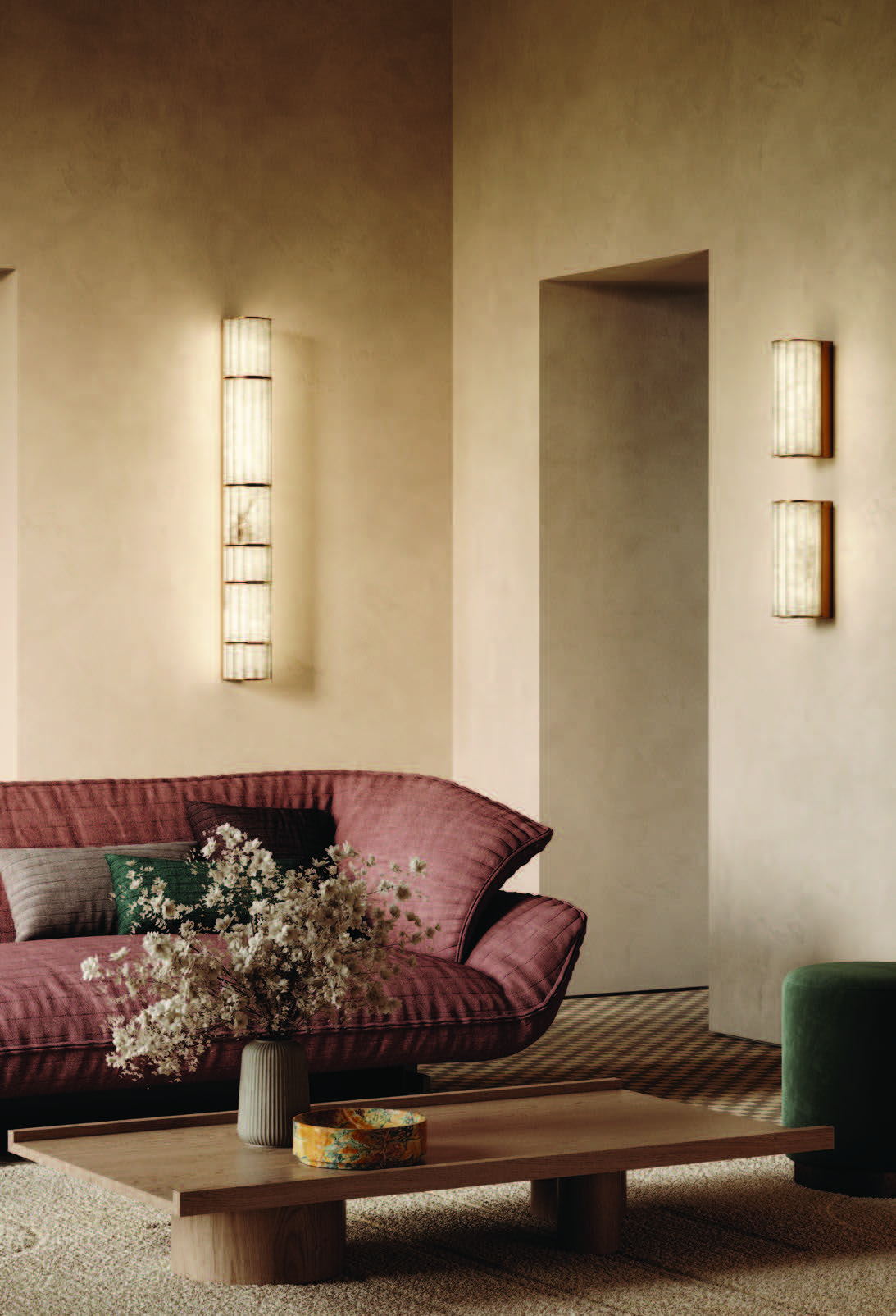Akiko Alabaster Wall Sconce