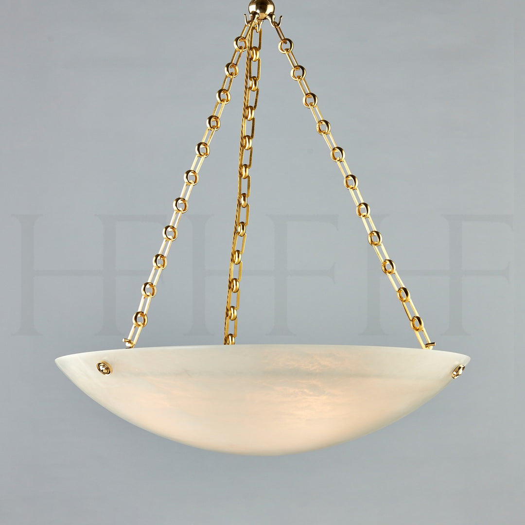 Alabaster Bowl Pendant Lamp