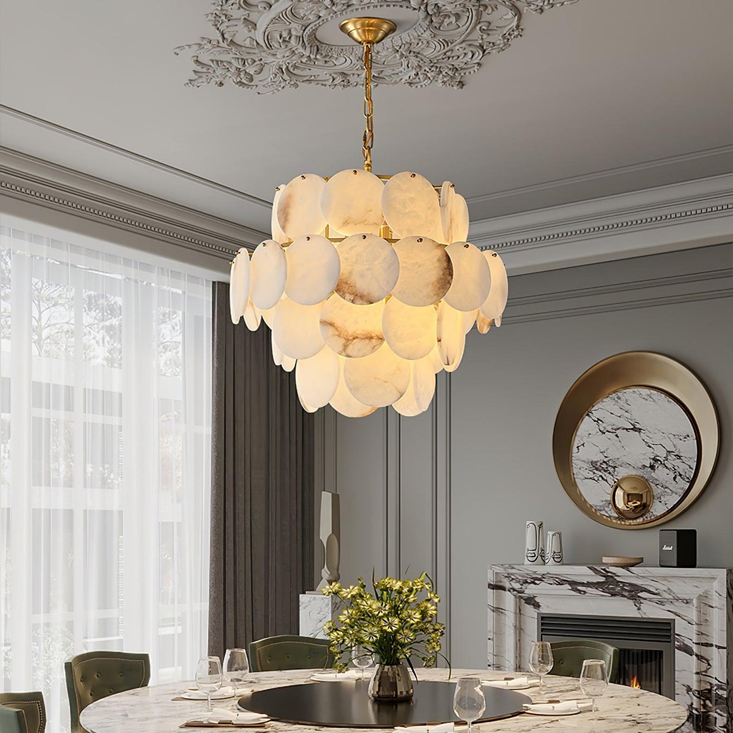 Zachary Alabaster Chandelier