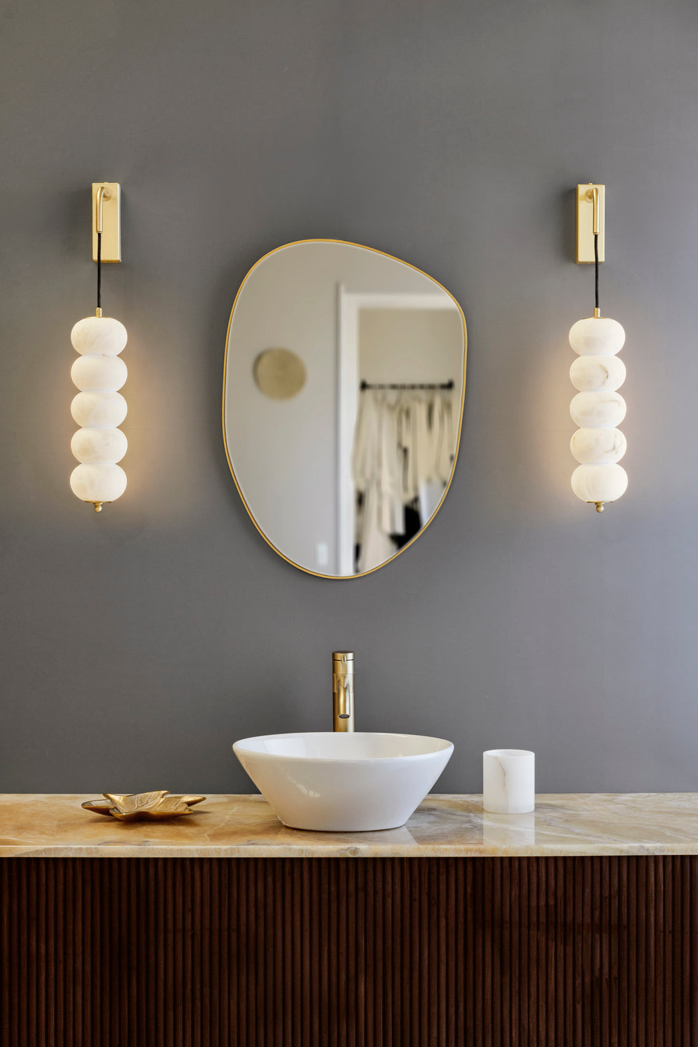 Campanula Alabaster Sconce