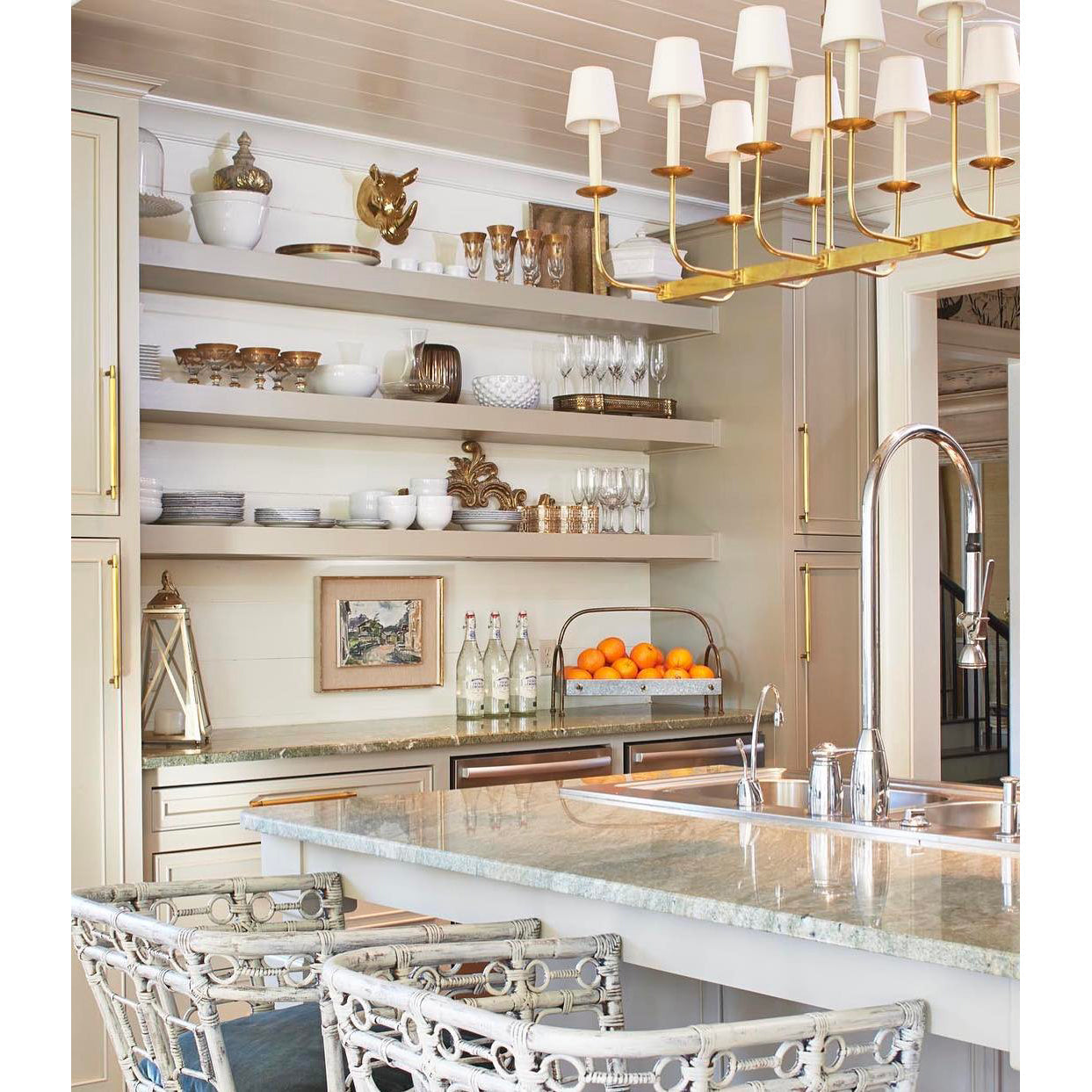 Chapman & Myers Linear Branched Chandelier