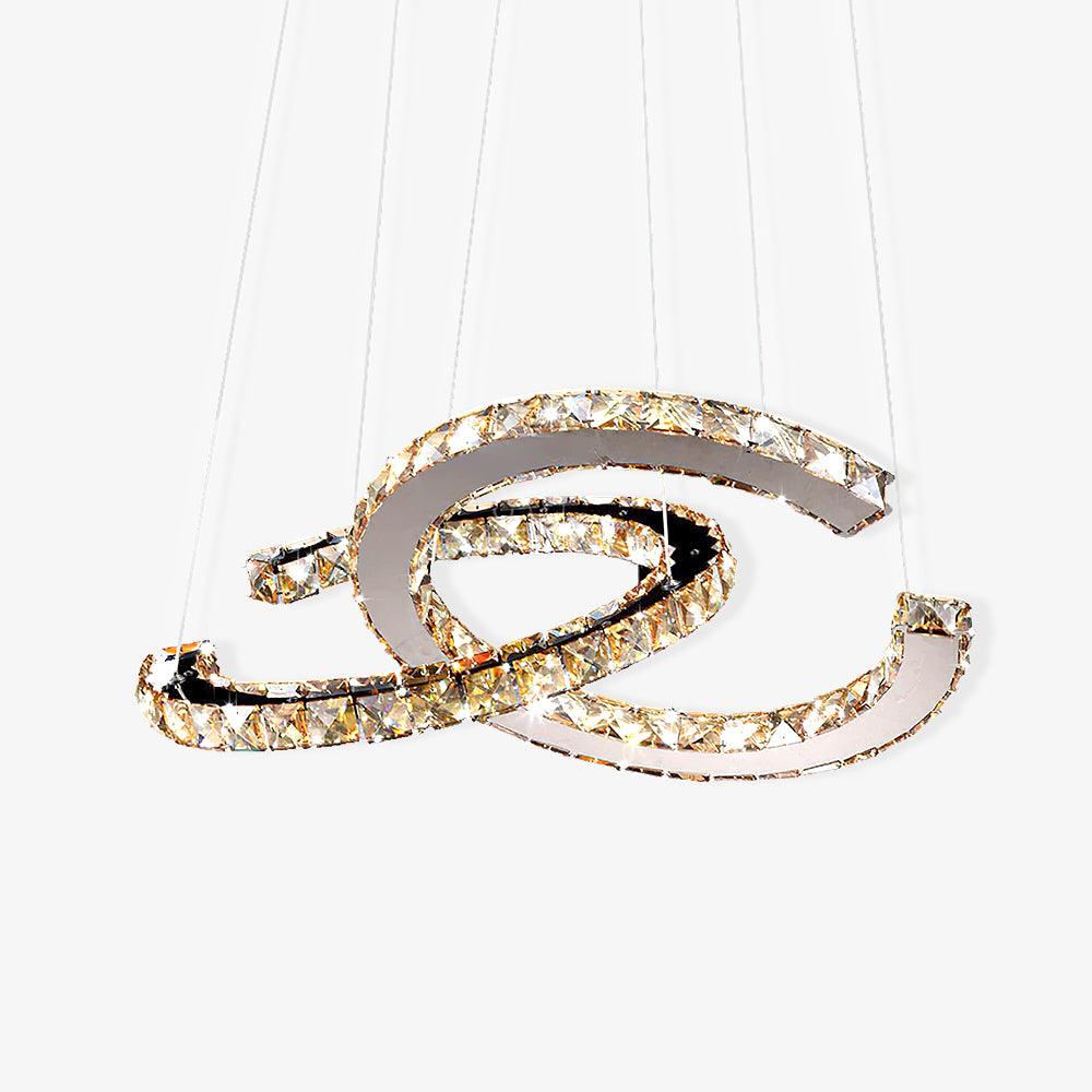 Crossed-C Crystal Chandelier