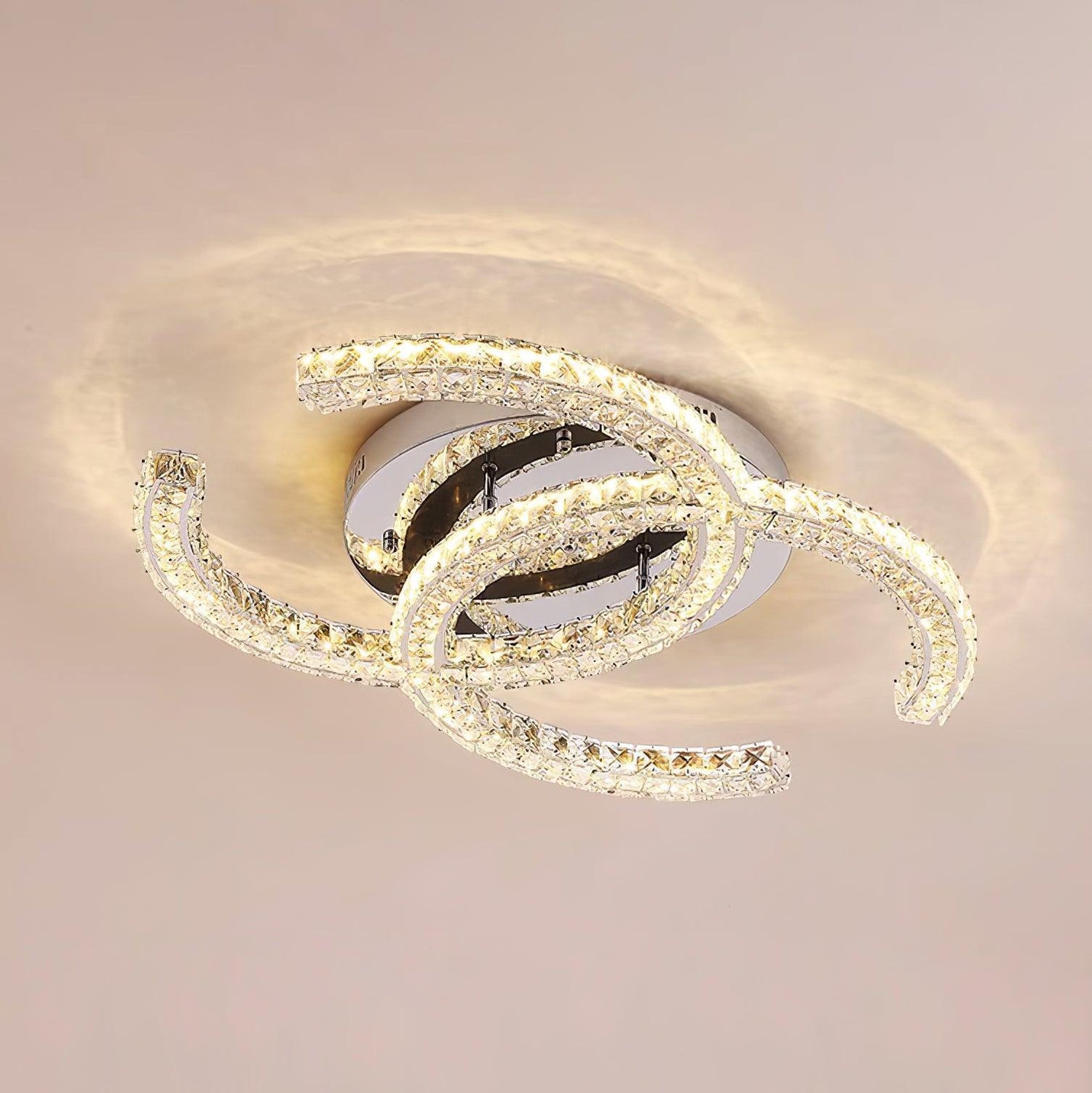 Crossed-C Flush Mount Lighting