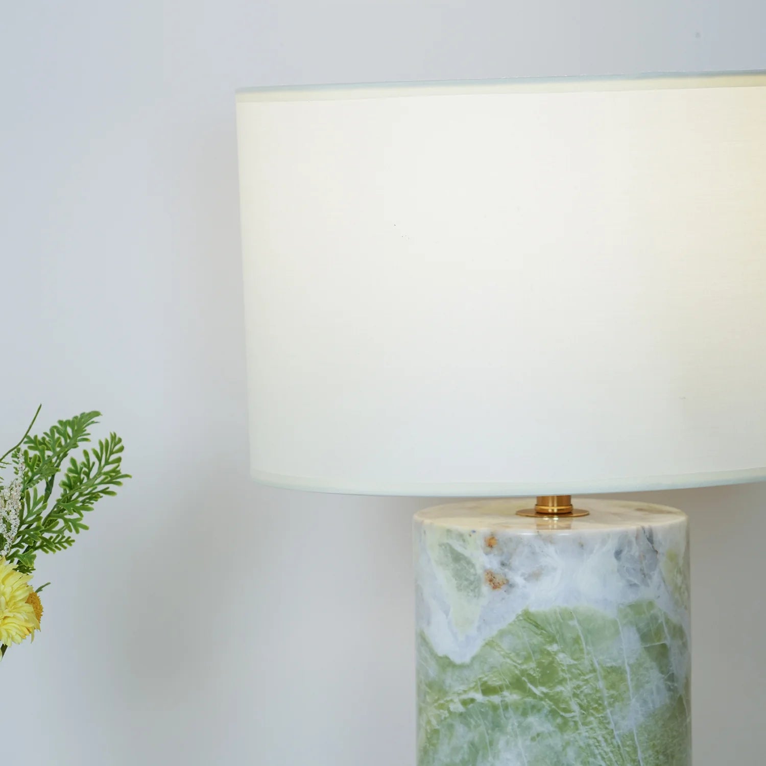 Cylindrical Marble Table Lamp