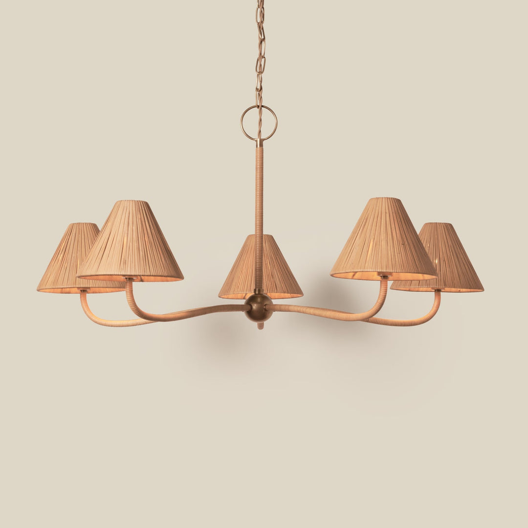 Delphine Rattan Chandelier