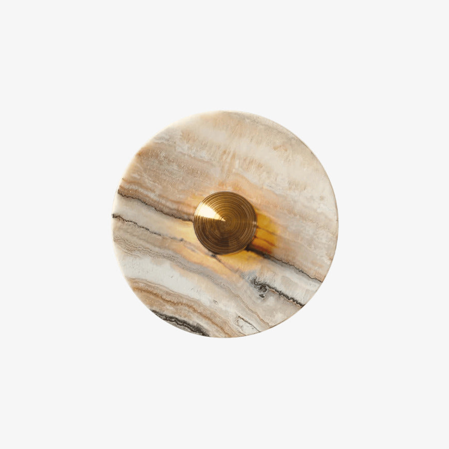 Banded Tan Agate Sconce