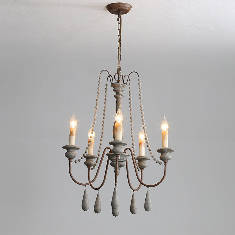 Farmhouse Beaded Chandelier