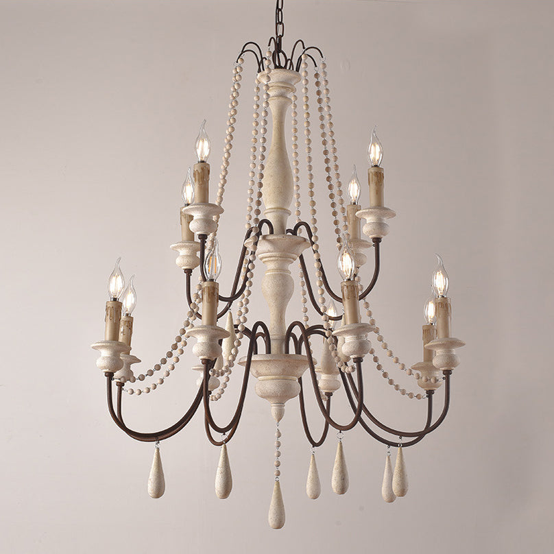 Farmhouse Beaded Chandelier