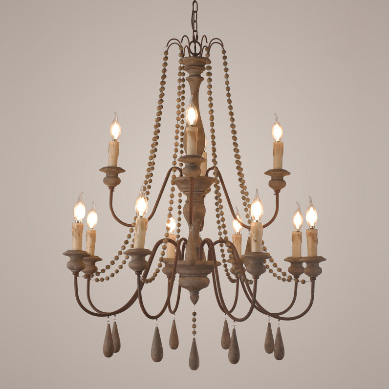 Farmhouse Beaded Chandelier