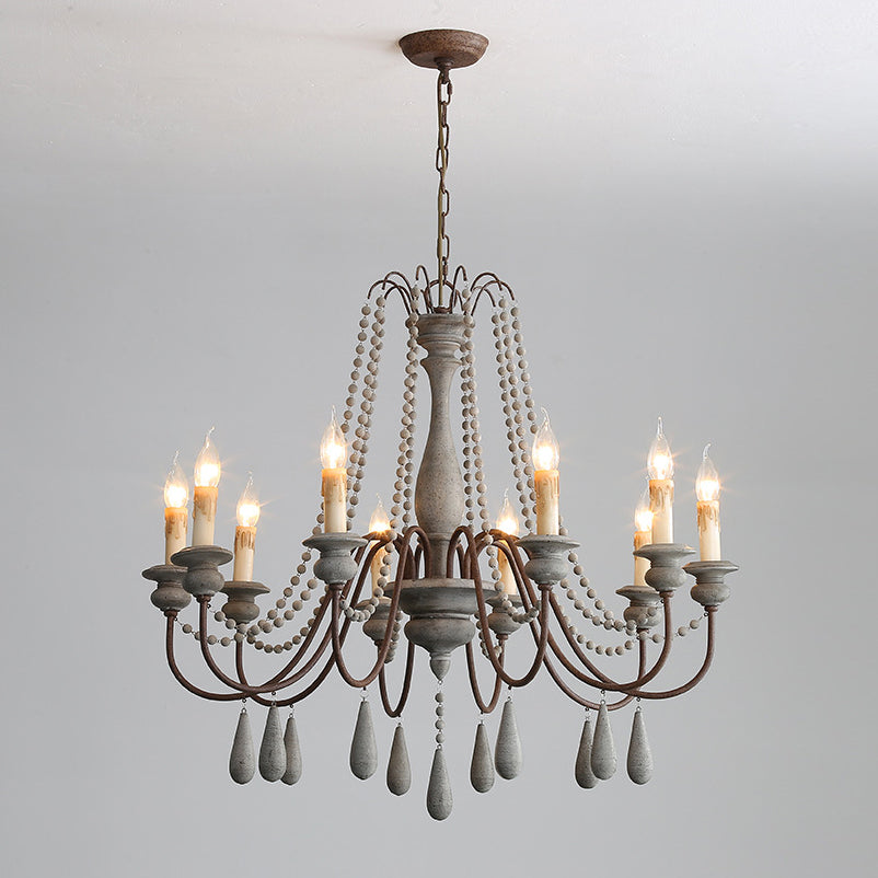 Farmhouse Beaded Chandelier