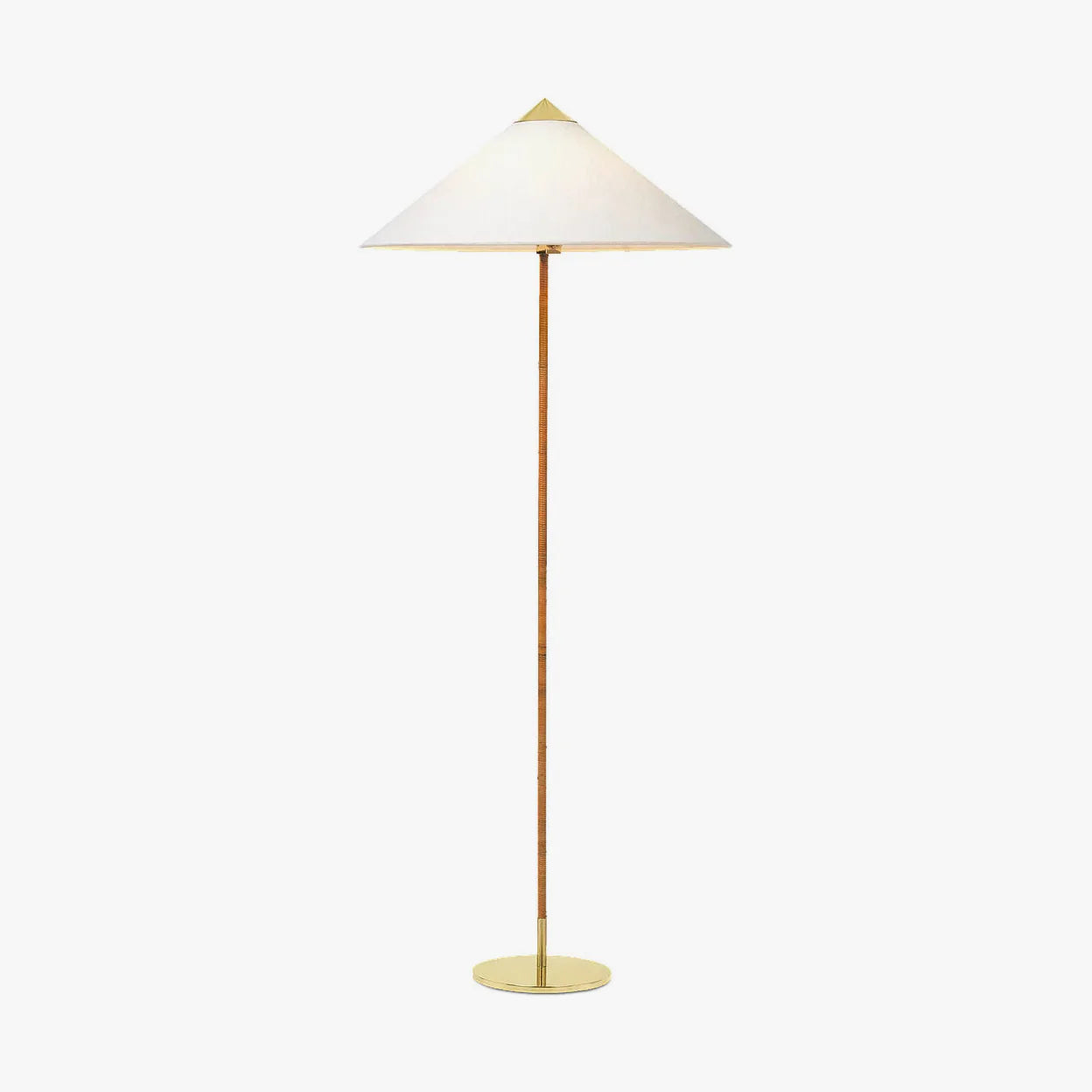<img src="JericaMinimalistFloorLamp_lunrlighting_44.jpg"alt="A minimalist floor lamp with white shade and straight brown body"/>  