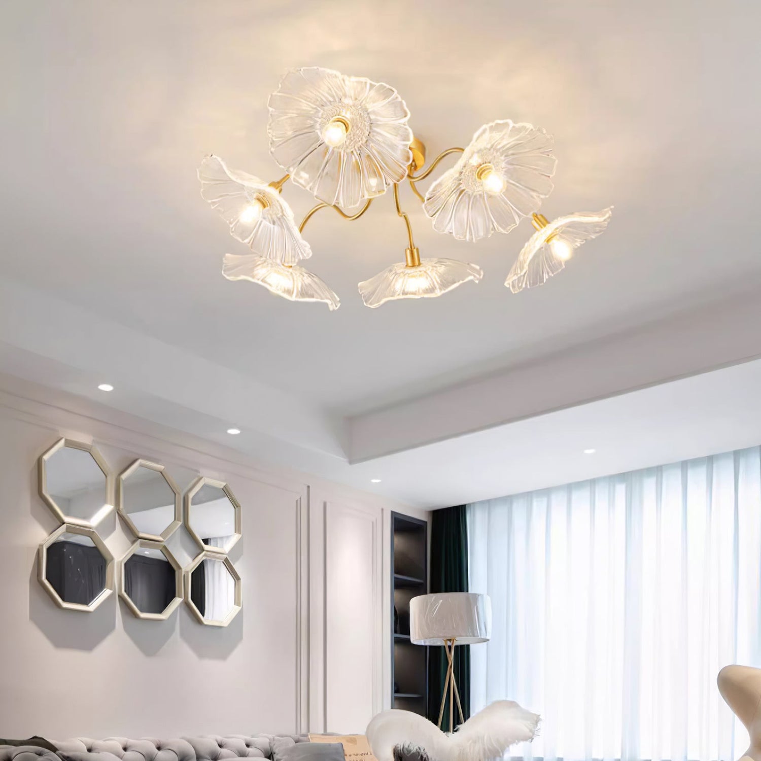 Luisa Series Flowers Flush Mount Lighting